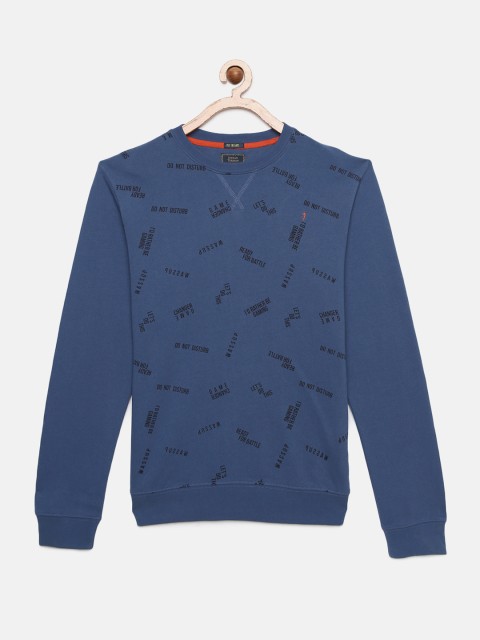 

Indian Terrain Boys Blue Printed Sweater