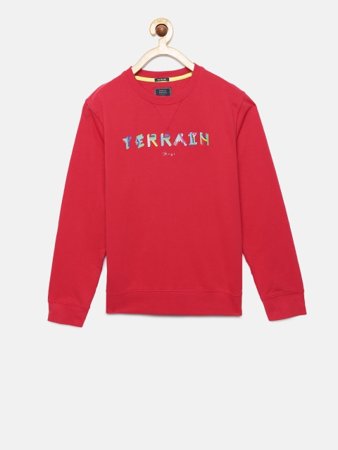 

Indian Terrain Boys Red Solid Pullover