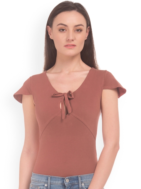 

Aeropostale Women Brown Bodysuit