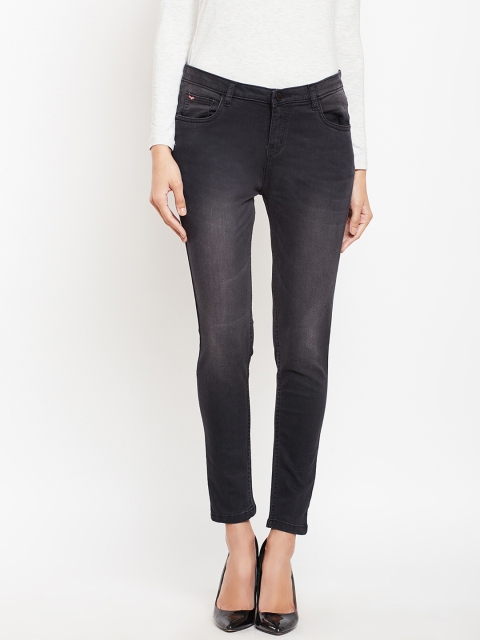 

Crimsoune Club Women Black Super Skinny Fit Mid-Rise Clean Look Jeans