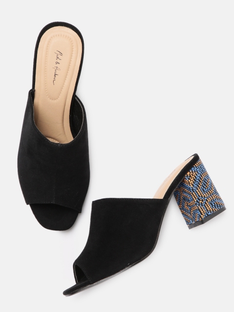 

Mast & Harbour Women Black Solid Heels