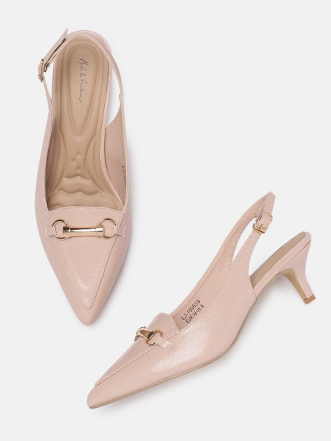 

Mast & Harbour Women Beige Textured Pumps