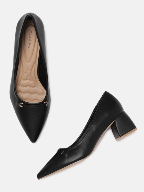 

Mast & Harbour Women Black Solid Pumps