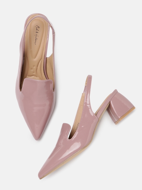 

Mast & Harbour Women Pink Solid Mules