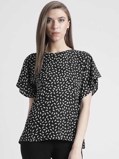 

Kazo Women Black Printed Top