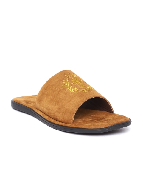 

San Frissco Men Mustard Brown Comfort Sandals