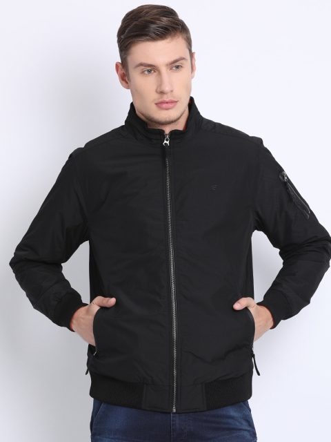 

t-base Men Black Solid Lightweight Puffer Jacket