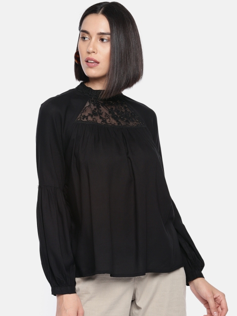 

Vero Moda Women Black Solid Top