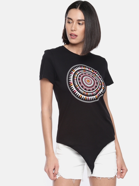 

Vero Moda Women Black Printed Top