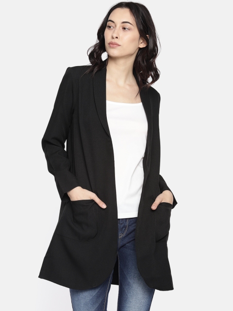 

Vero Moda Woman Black Single-Breasted Longline Blazer