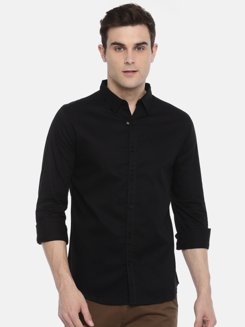

SPYKAR Men Black Slim Fit Solid Casual Shirt