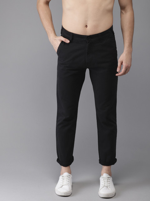 

Moda Rapido Men Black Slim Fit Solid Chinos