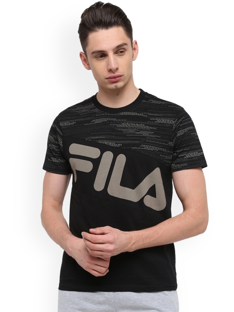 

FILA Men Black PAYTON Printed Round Neck T-shirt