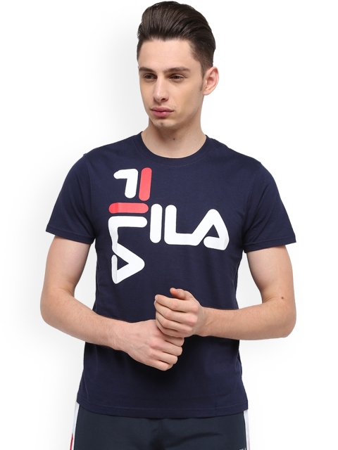 

FILA Men Navy Blue RAY Printed Round Neck T-shirt
