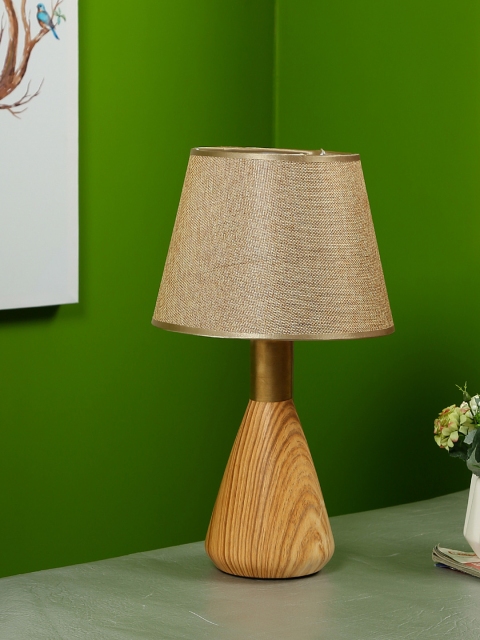 

Aapno Rajasthan Beige Ceramic Table Lamp With Shade