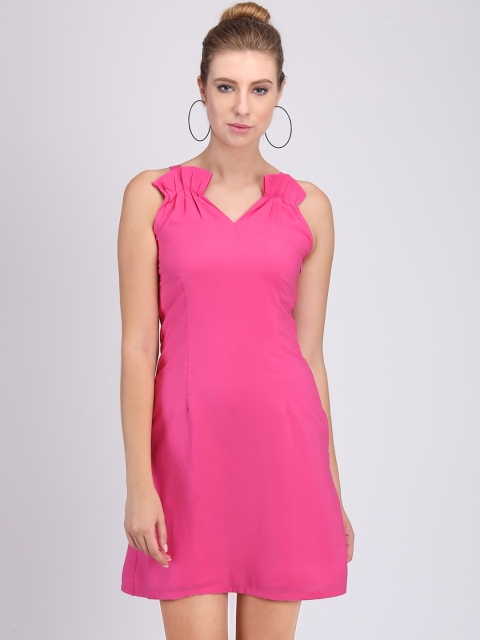 

Heather Hues Women Pink Solid A-Line Dress