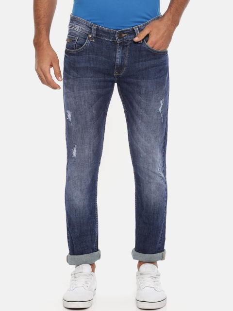 

SPYKAR Men Blue Skinny Fit Low-Rise Mildly Distressed Stretchable Jeans