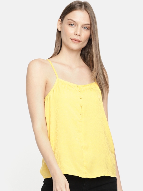 

Vero Moda Women Yellow Self Design Top
