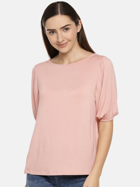 

Vero Moda Women Peach-Coloured Solid Top