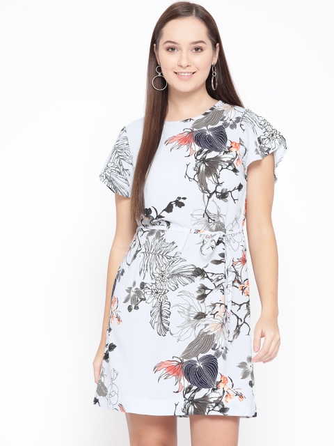 

Vero Moda Women Blue & Black Printed A-Line Dress