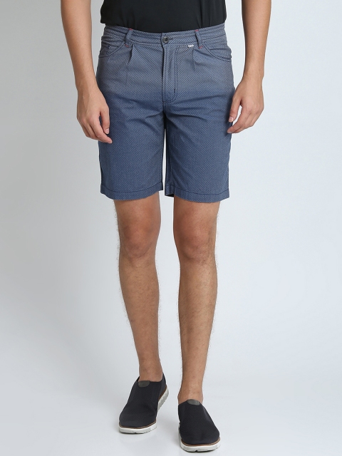 

LA LOFT Men Blue Printed Regular Fit Regular Shorts