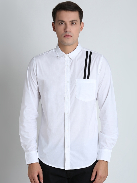 

LA LOFT Men White Regular Fit Solid Casual Shirt