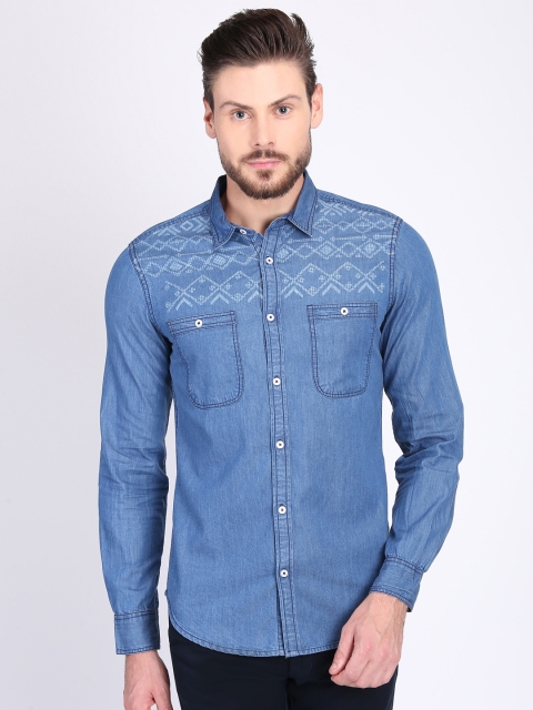 

LA LOFT Men Blue Regular Fit Printed Casual Shirt