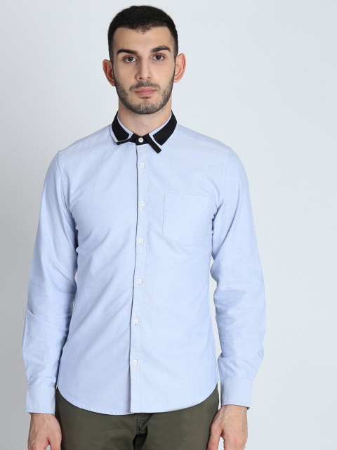 

LA LOFT Men Blue Regular Fit Solid Casual Shirt