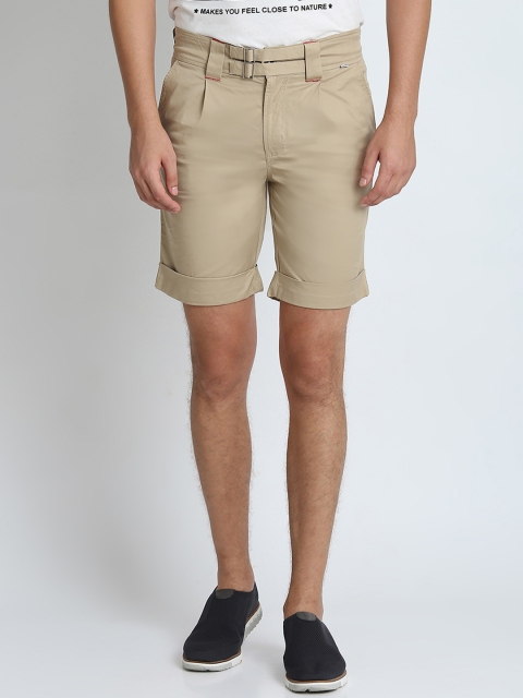

LA LOFT Men Khaki Solid Regular Fit Regular Shorts