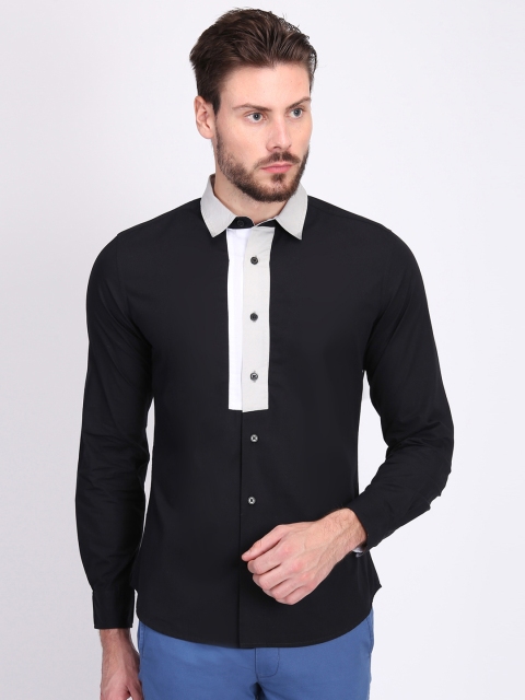 

LA LOFT Men Black Regular Fit Solid Casual Shirt