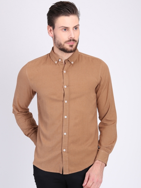 

LA LOFT Men Brown Regular Fit Solid Casual Shirt