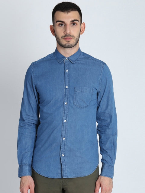 

LA LOFT Men Blue Regular Fit Solid Casual Shirt