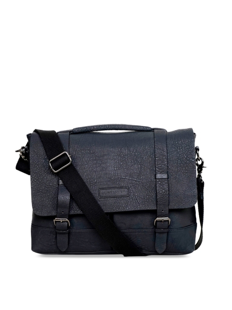 

Justanned Men Navy Blue Solid Laptop Bag