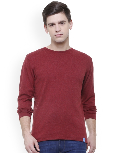 

Allen Solly Men Maroon Solid Pullover