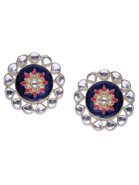 

Fida Blue & White Circular Studs