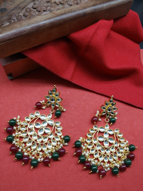 

Fida Multicoloured Crescent Shaped Chandbalis, Multi