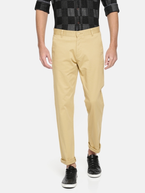 

British Club Men Khaki Slim Fit Solid Chinos