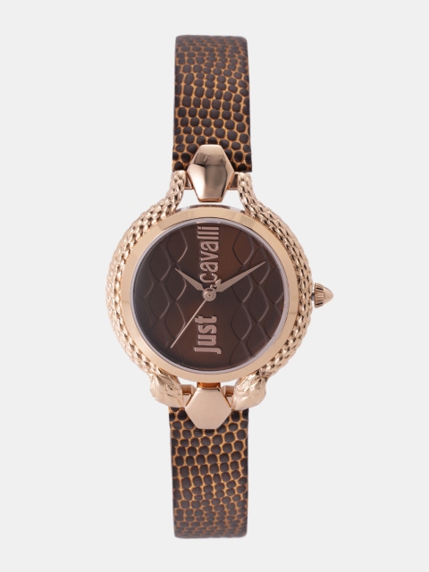 

Just Cavalli Women Brown Textured Analogue Watch JC1L046L0025