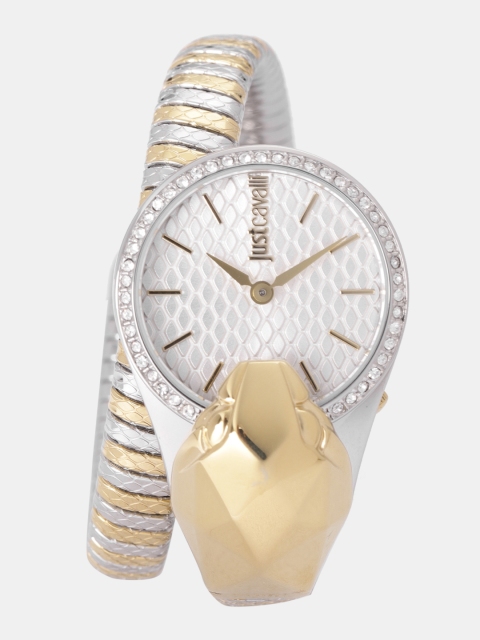 

Just Cavalli Women Silver-Toned Textured Analogue Watch JC1L067M0055