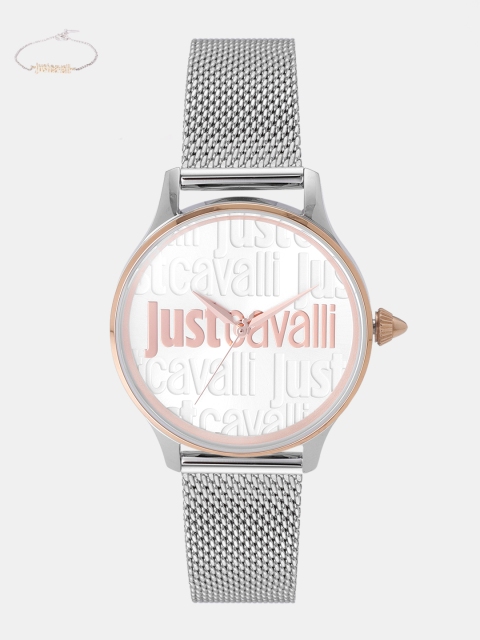 

Just Cavalli Women Silver-Toned Textured Analogue Watch JC1L032M0305