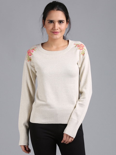 

GAP Women White Solid Sweater
