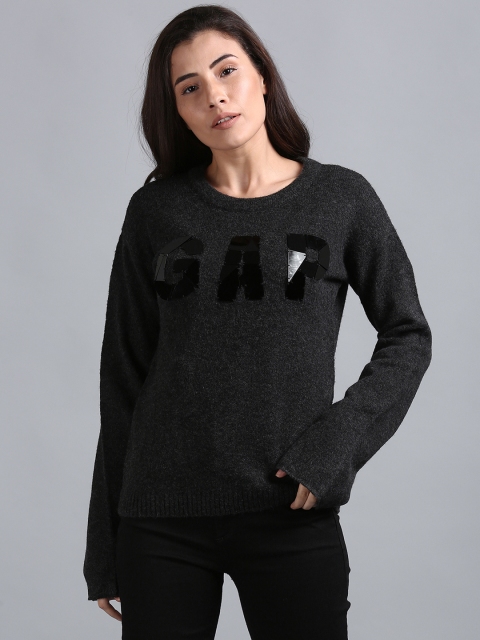 

GAP Women Black Solid Sweater