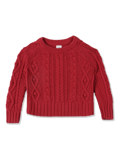 

GAP Girls Red Cable Knit Sweater