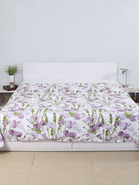 

House This Purple & Green Printed Double Bed Duvet Cover