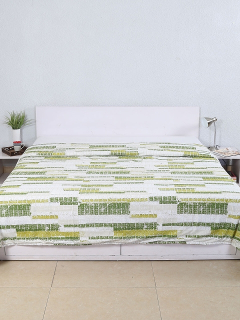 

House This Green & White Printed Double Bed Duvet Cover