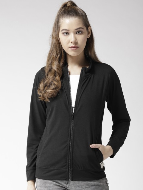 

Hubberholme Women Black Solid Sweatshirt