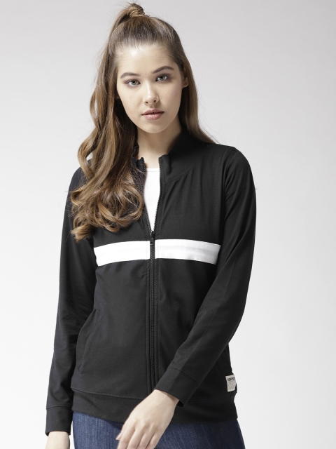 

Hubberholme Women Black Solid Sweatshirt