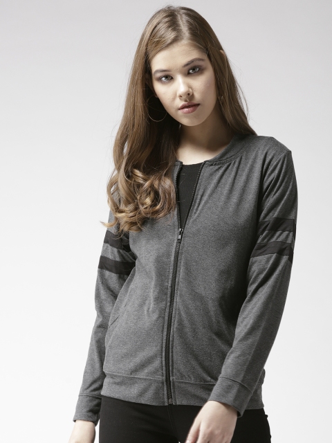 

Hubberholme Women Charcoal Grey Solid Tailored Jacket