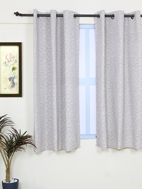 

RANGRAGE Off-White Room Darkening Window Curtain