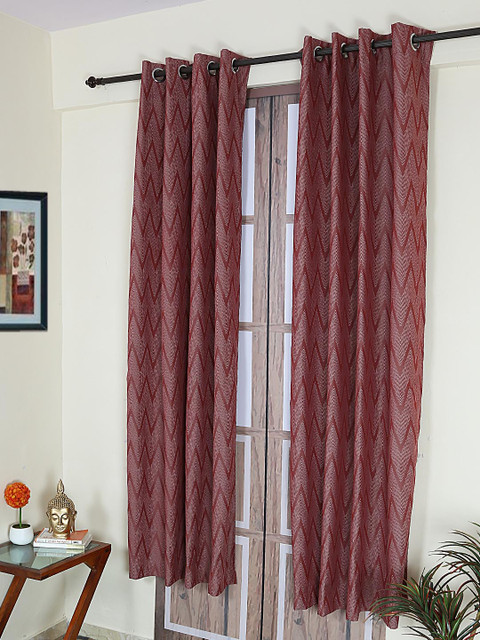 

RANGRAGE Maroon Room Darkening Door Curtain